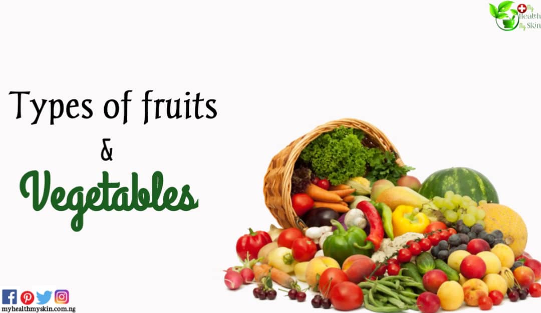 Types of Fruits and vegetables