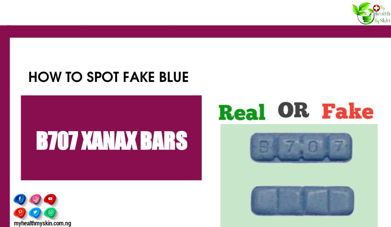 How To Spot Fake Blue B707 Xanax Bars Drug