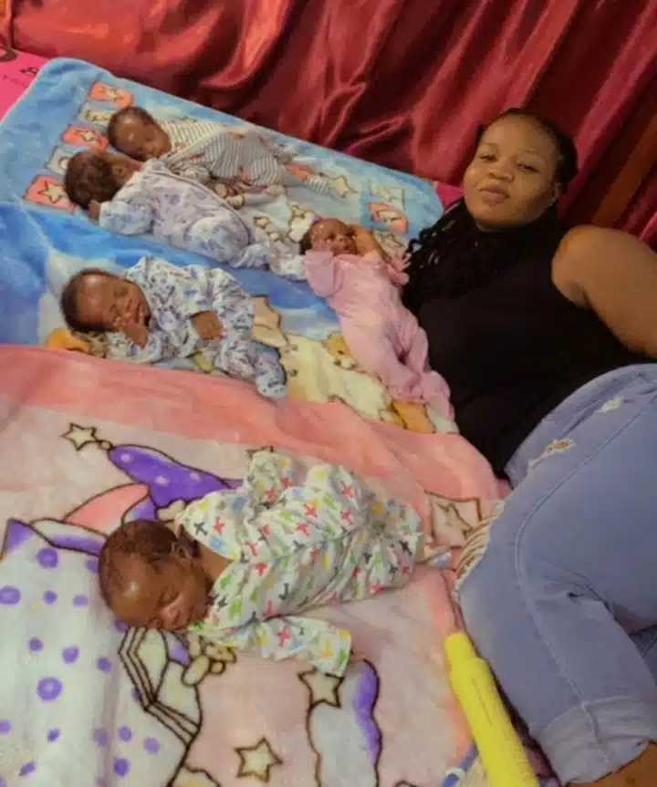 Nigerian Lady Delivers 5 Babies At Once After 9 Years Of Childlessness (Video)