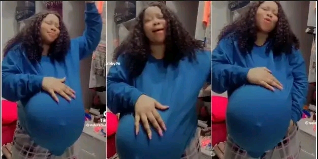 “God proved you wrong” – Nigerian woman pregnant with triplets drags mother-in-law who called her barren (Video)