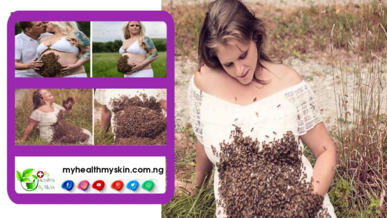 The miracle of a pregnant woman A swarm of bees creates a unique beauty in a pregnancy photo that causes a fever in the online community